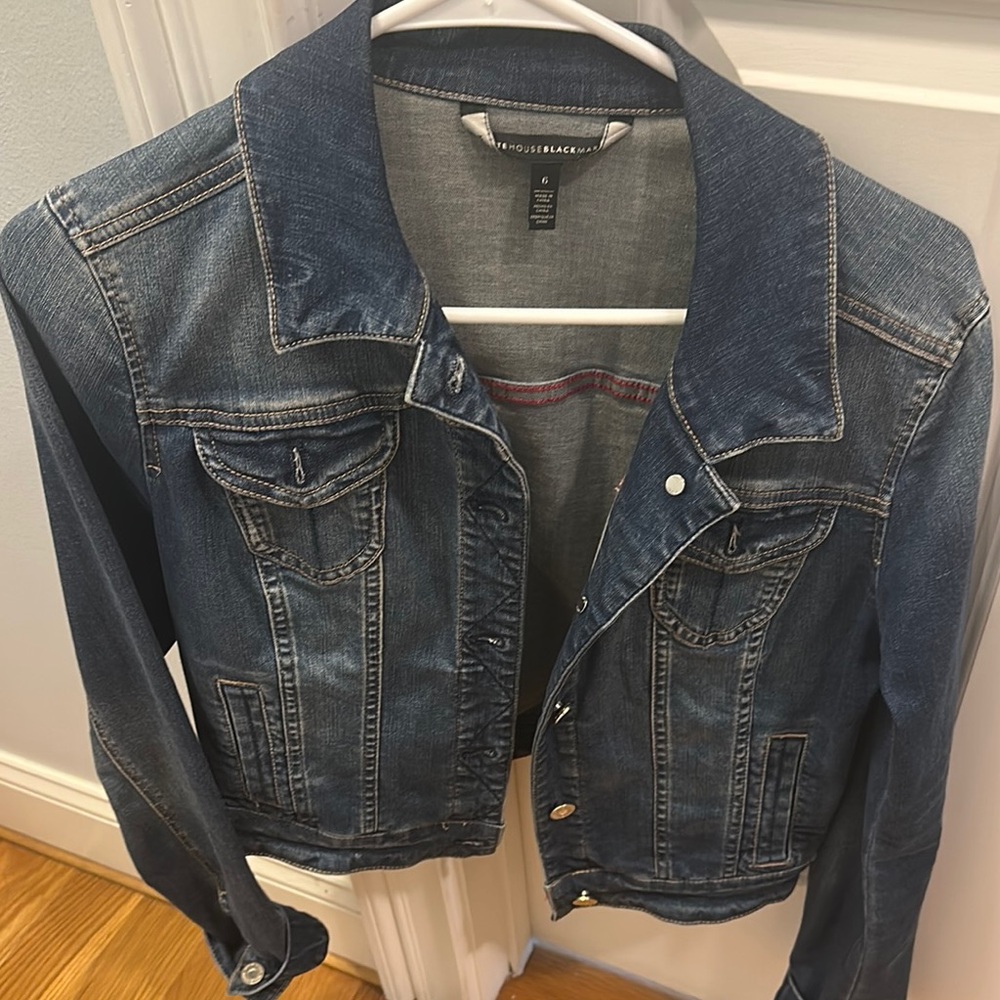 White House Black Market Blue Jean Jacket